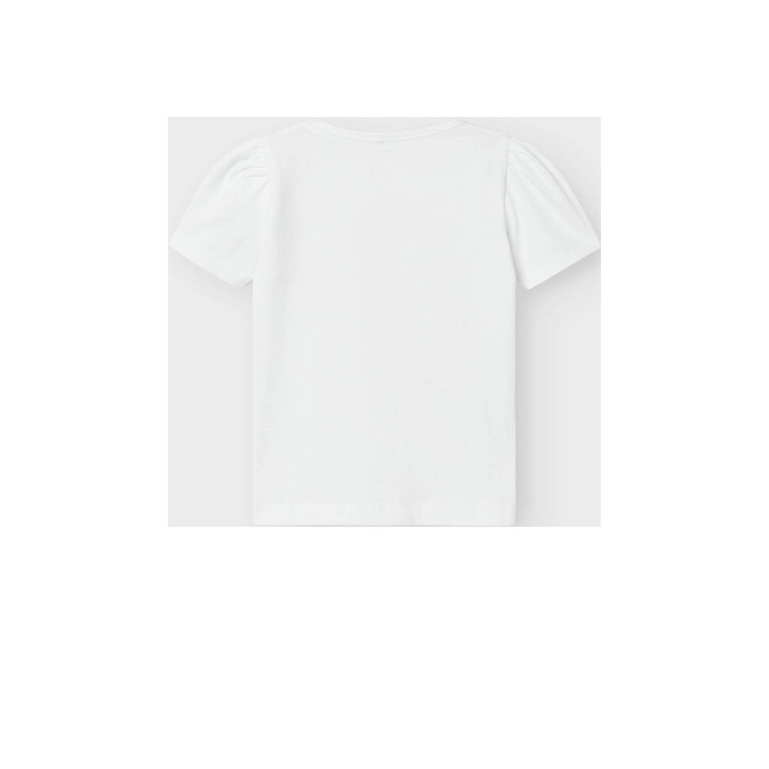 NAME IT MINI T-shirt NMFFAYE met printopdruk wit