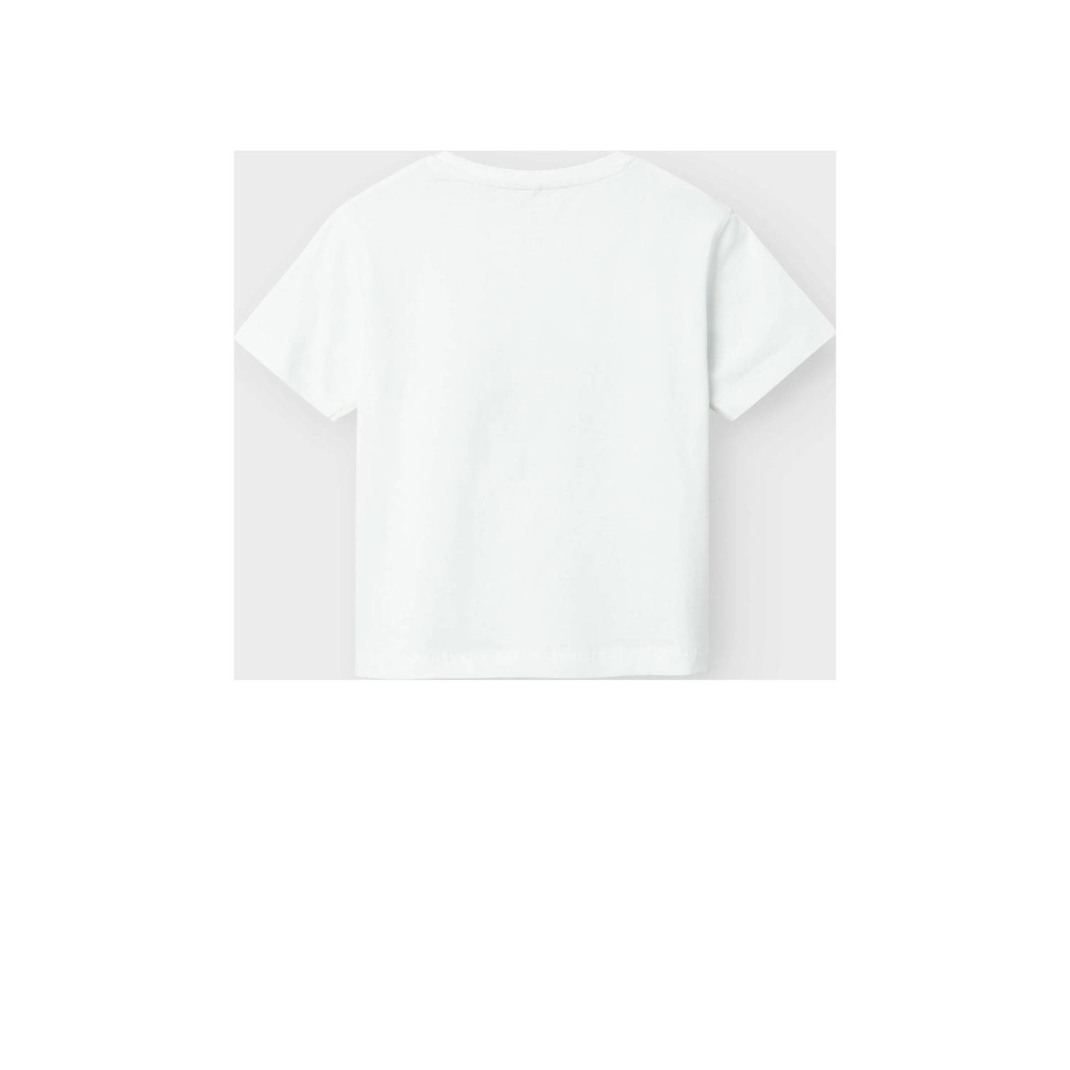 NAME IT MINI T-shirt NMMFIRKANO met printopdruk wit