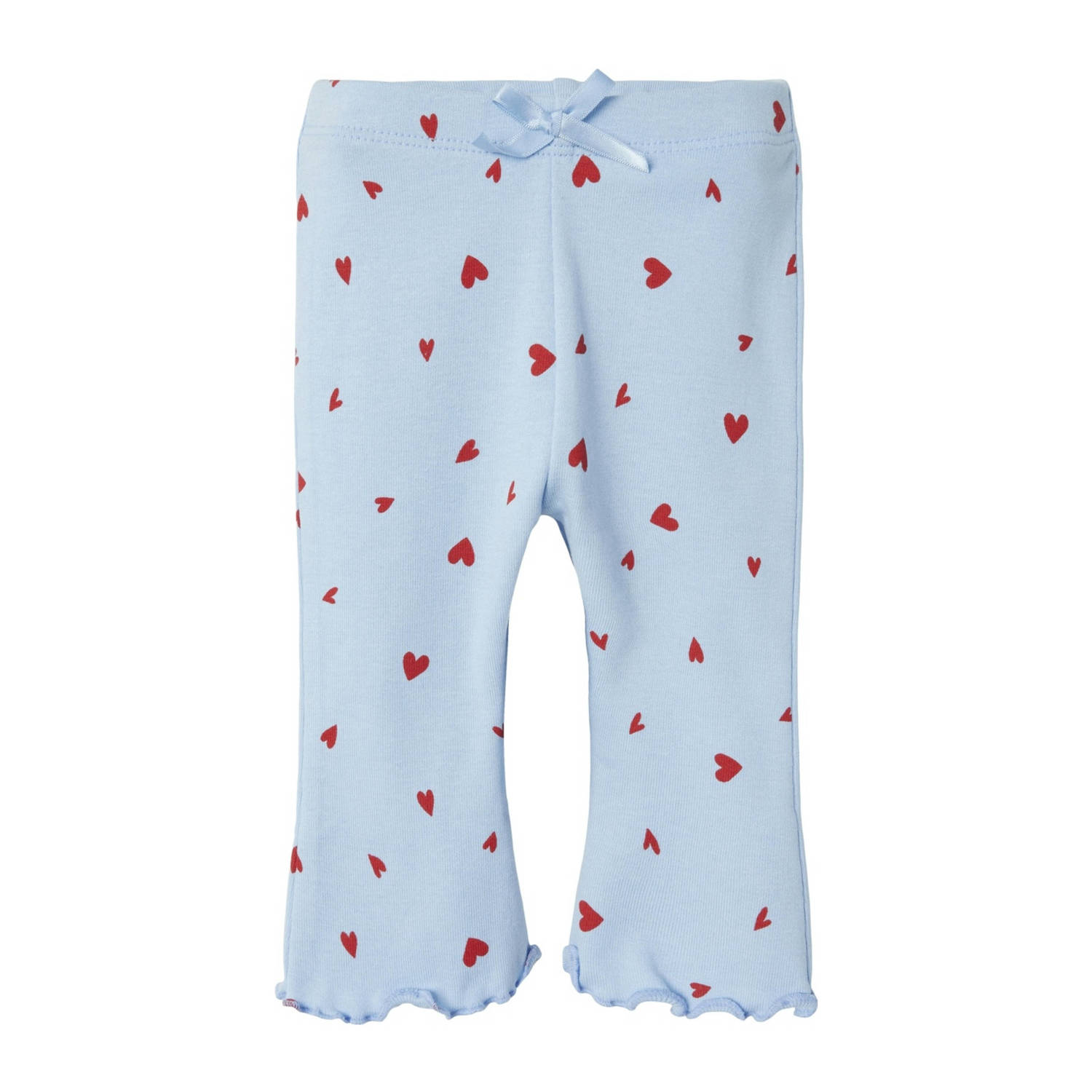 Name it BABY broek met hartjes lichtblauw rood Meisjes Katoen Hartjes 68