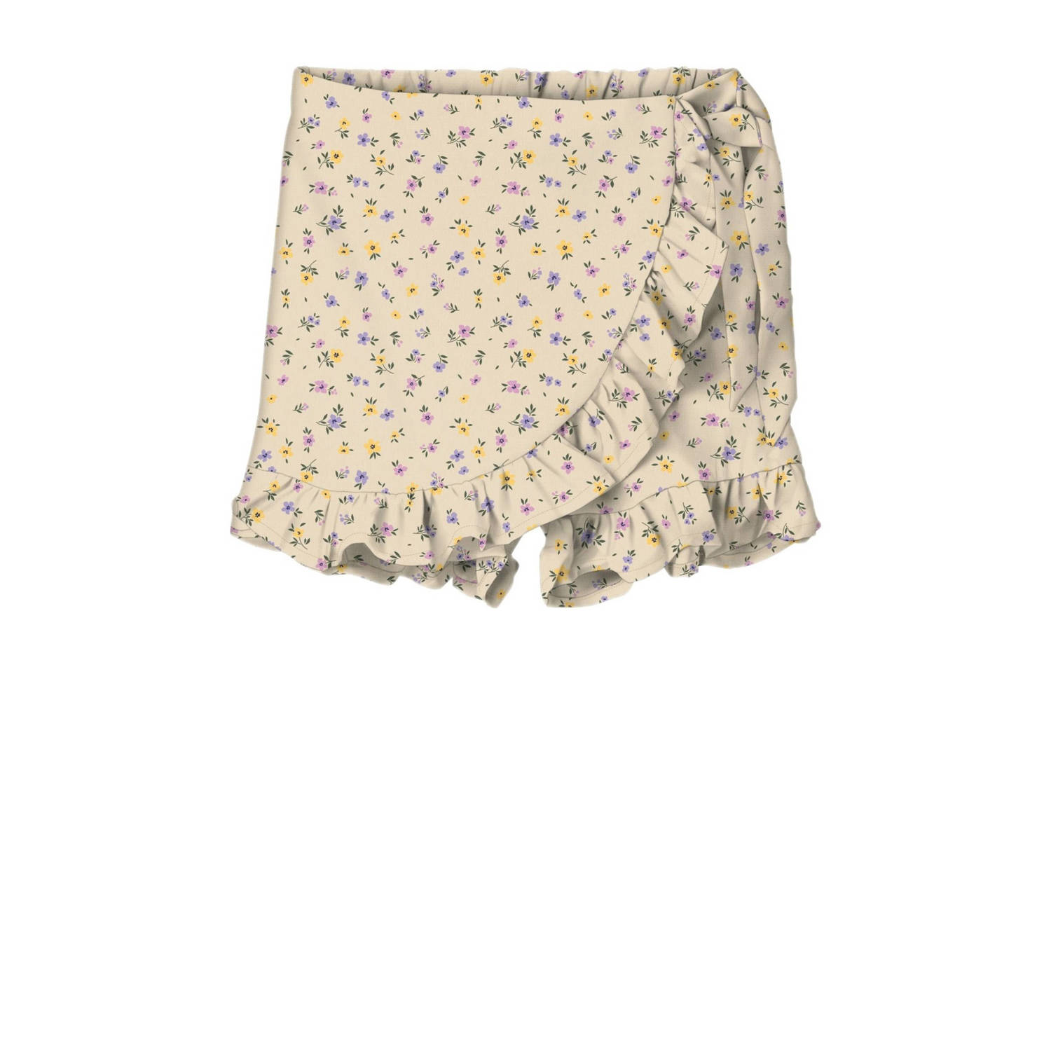 Name it MINI skort NMFVINAYA met all over print en volant ecru lila geel Rok Meisjes Polyester 104