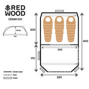 thumbnail: Redwood  Redwood Cedar 220 Air TC - Familie tunnel tenten