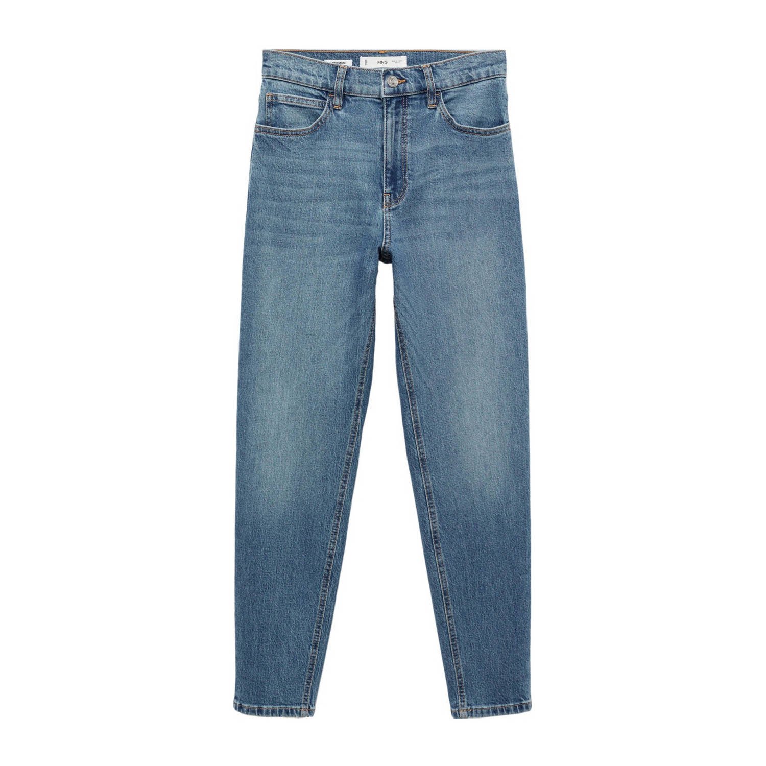 Mango high waist slim fit jeans medium blue denim