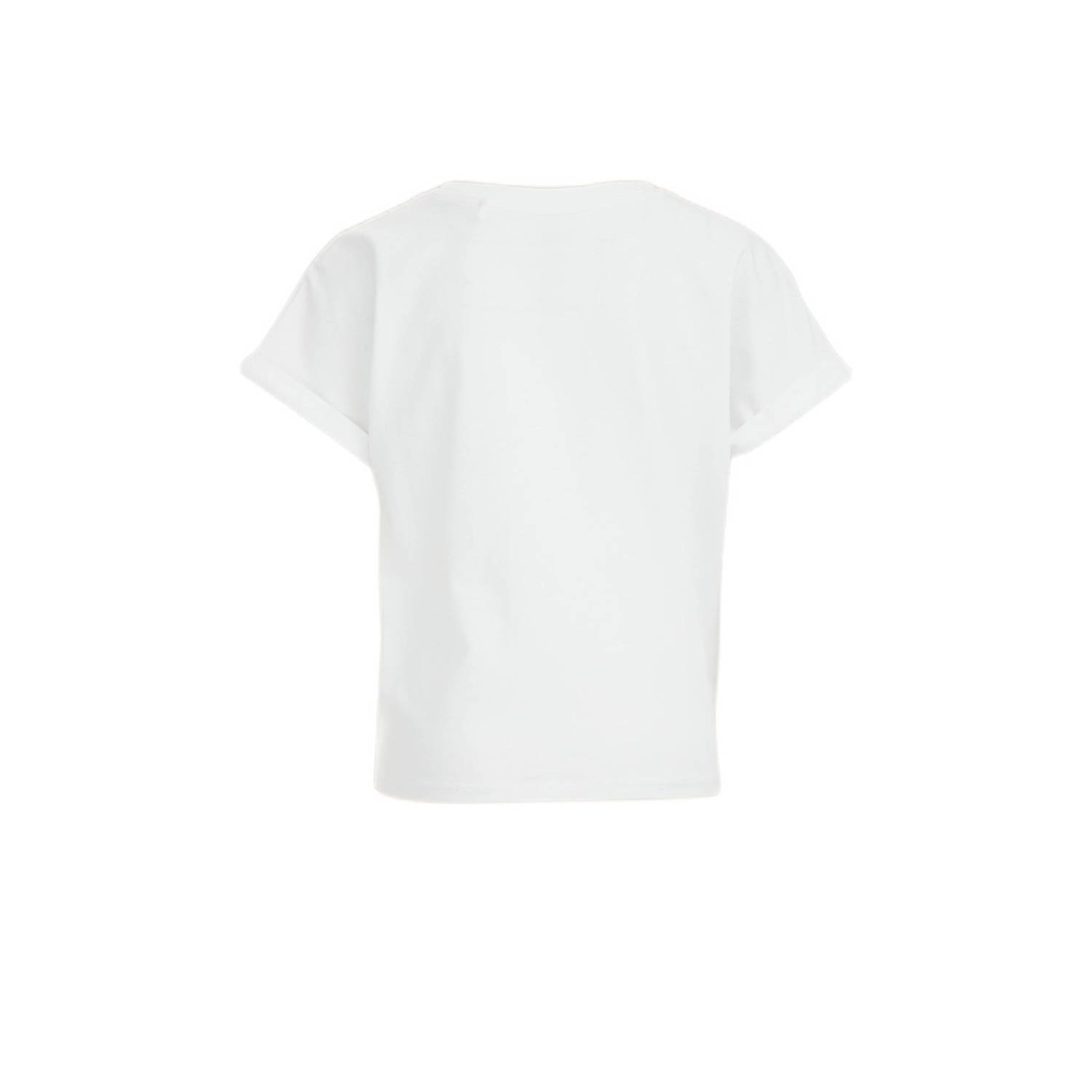 WE Fashion T-shirt met printopdruk wit