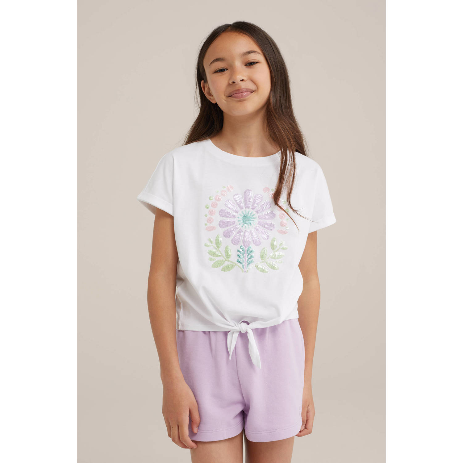 WE Fashion T-shirt met printopdruk wit