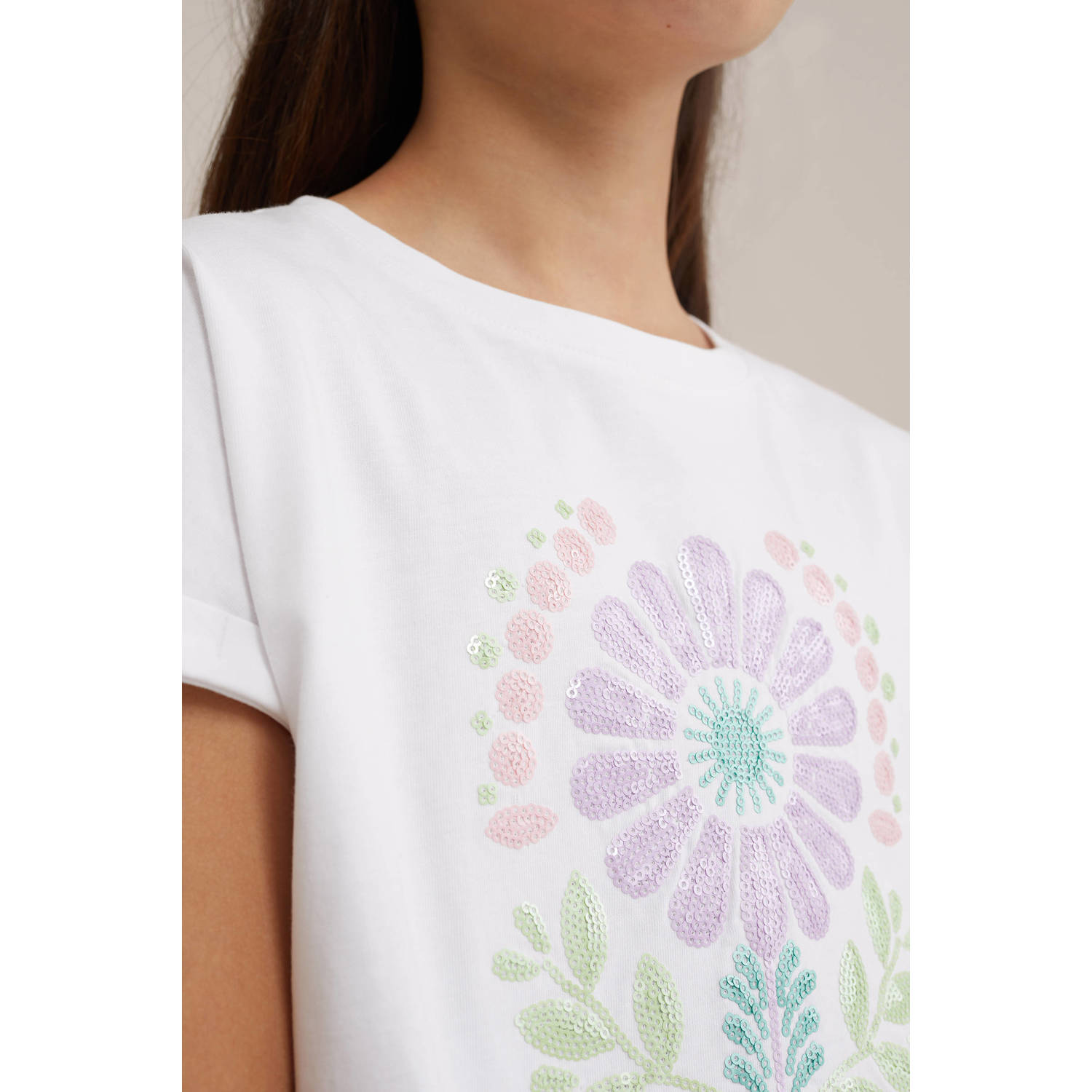 WE Fashion T-shirt met printopdruk wit