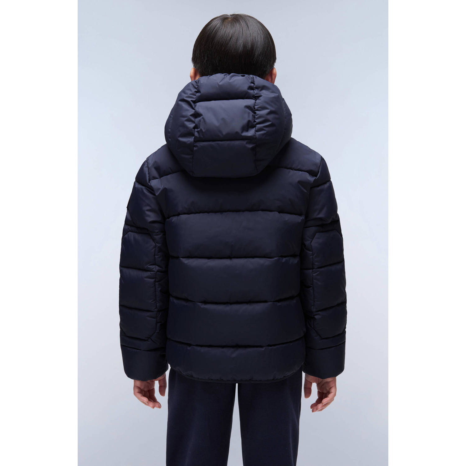 Napapijri gewatteerde winterjas met logo blauw
