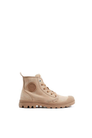 Pampa Hi Zip Wool  leren sneakers beige