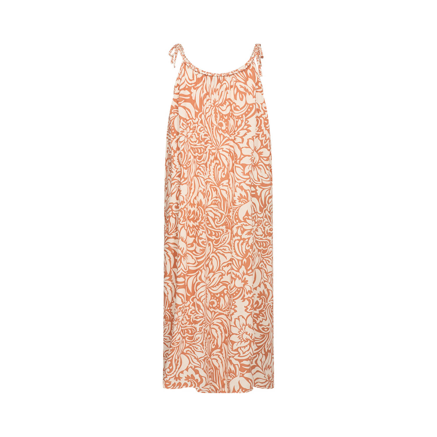 Wasabiconcept jurk met all over print oranje wit