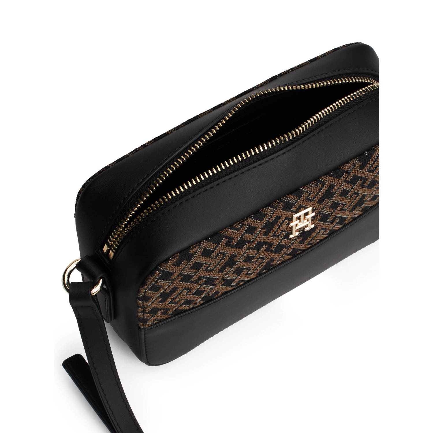 Tommy Hilfiger crossbody tas TH Jacquard met logoprint zwart