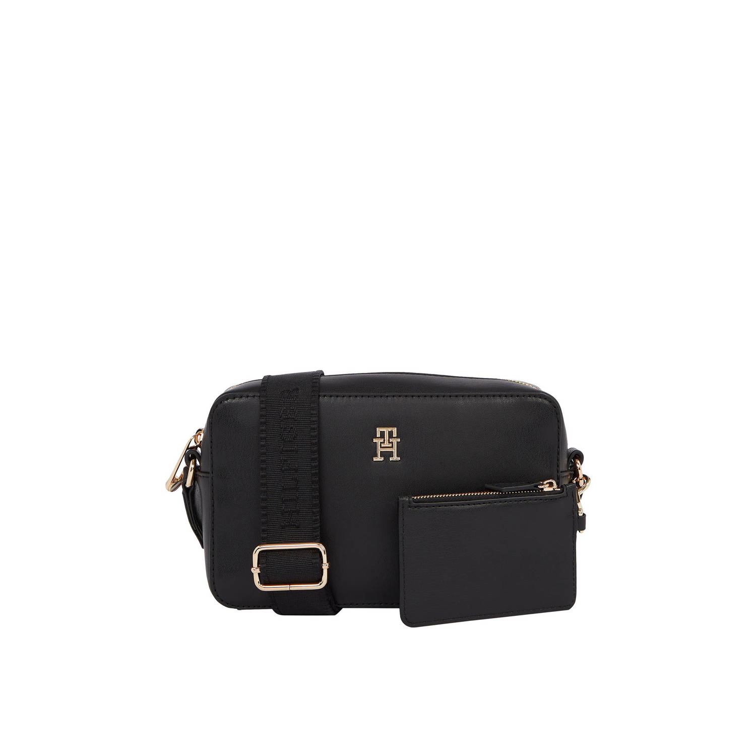 Tommy Hilfiger Zwarte dames crossbody tas met verstelbare band Black Dames