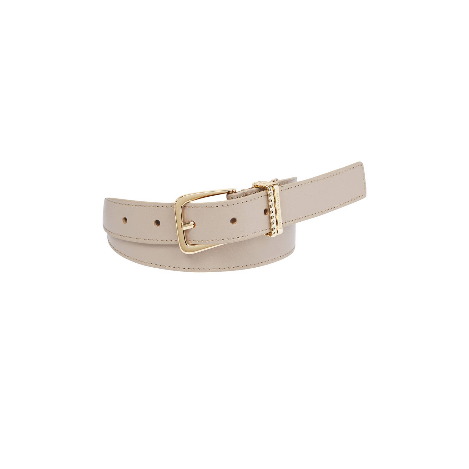 Tommy Hilfiger leren riem TH Luxe beige