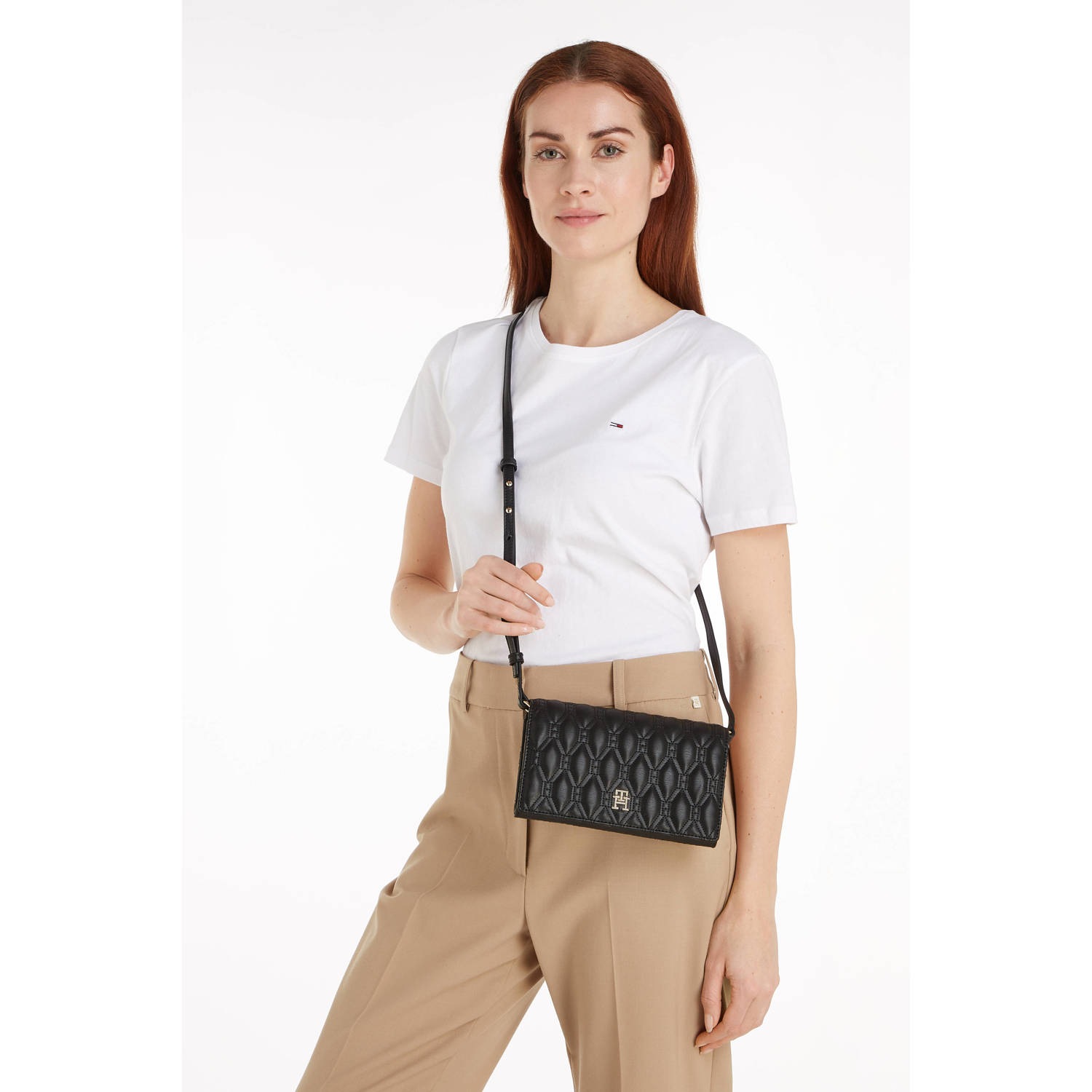 Tommy Hilfiger mini crossbody tas zwart