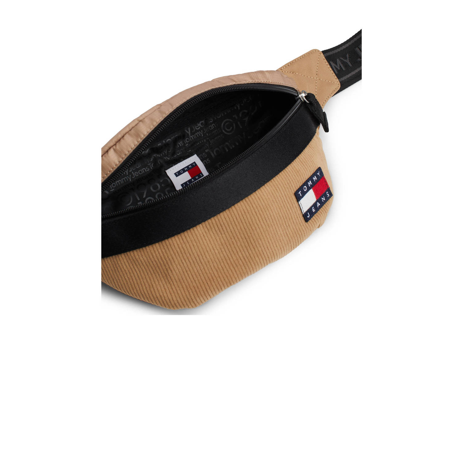 Tommy Jeans corduroy heuptas lichtbruin