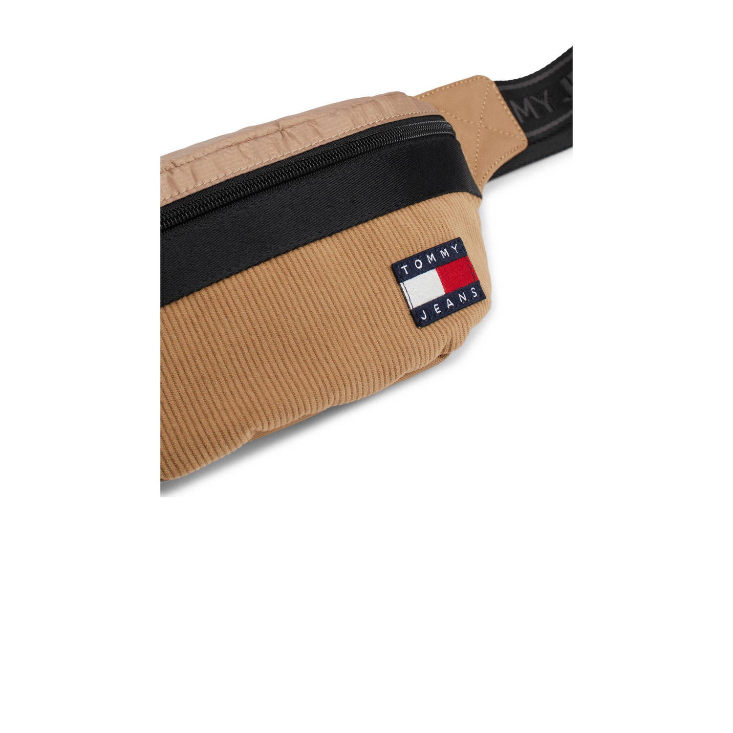 Tommy Jeans corduroy heuptas lichtbruin