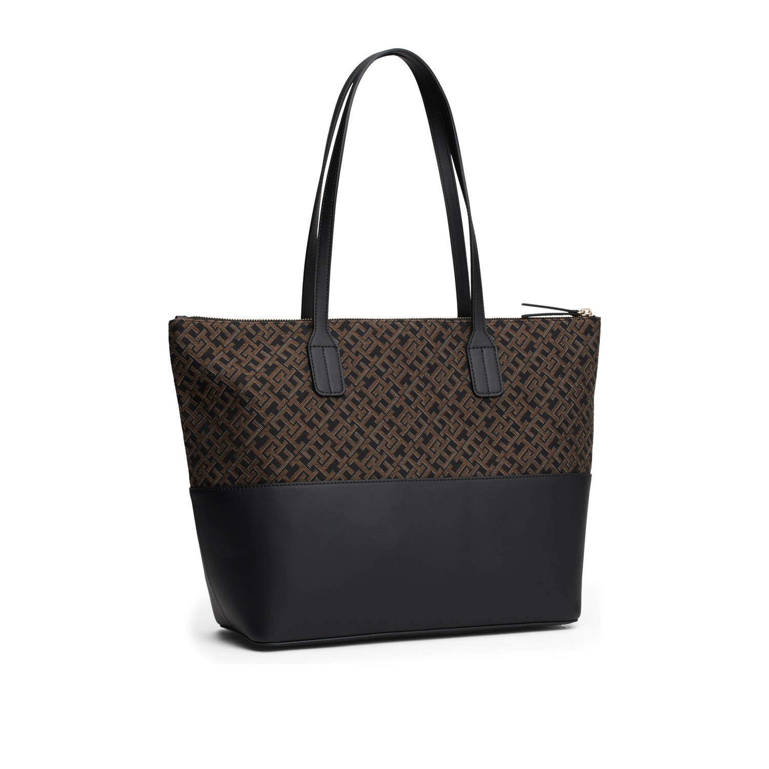 Tommy Hilfiger shopper TH Jacquard Tote met logoprint zwart
