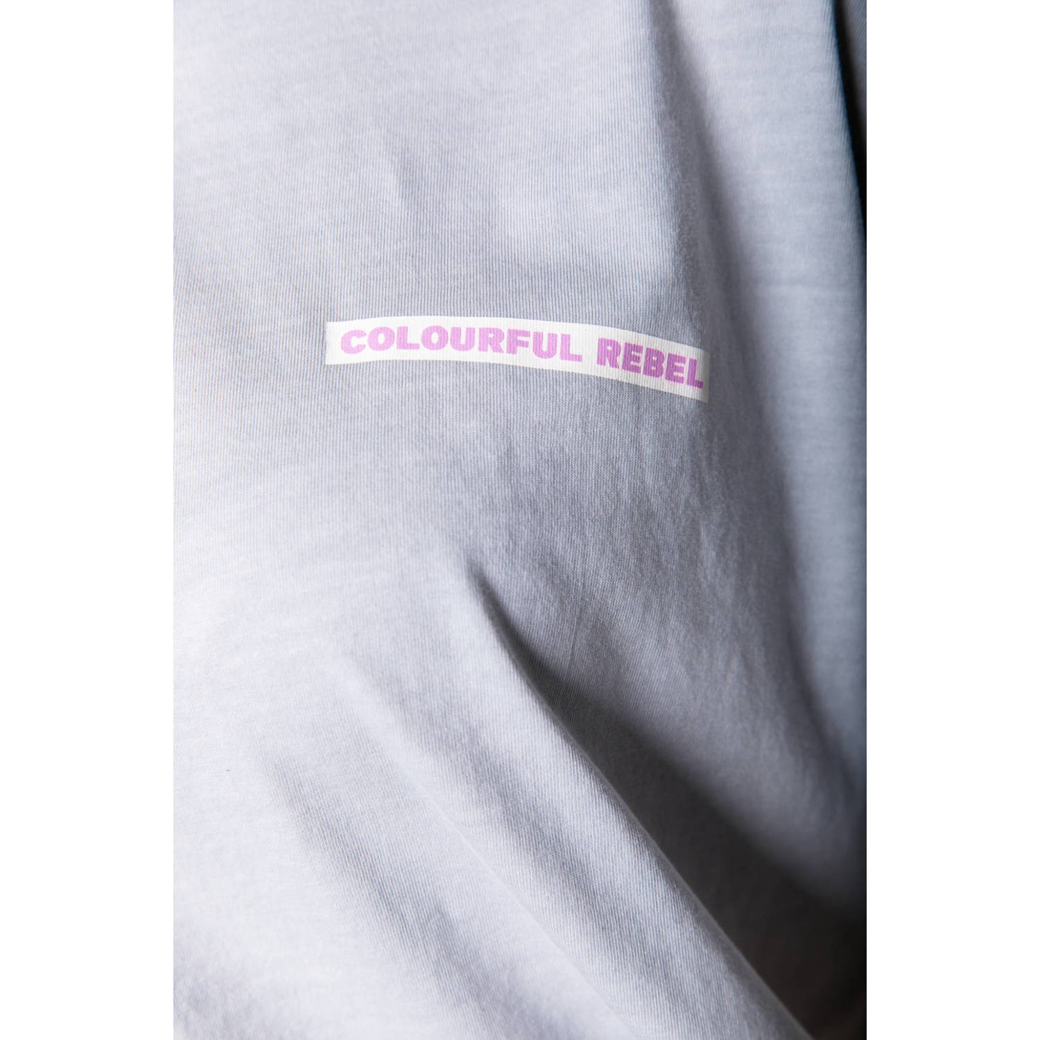 Colourful Rebel T-shirt met logo lichtgrijs