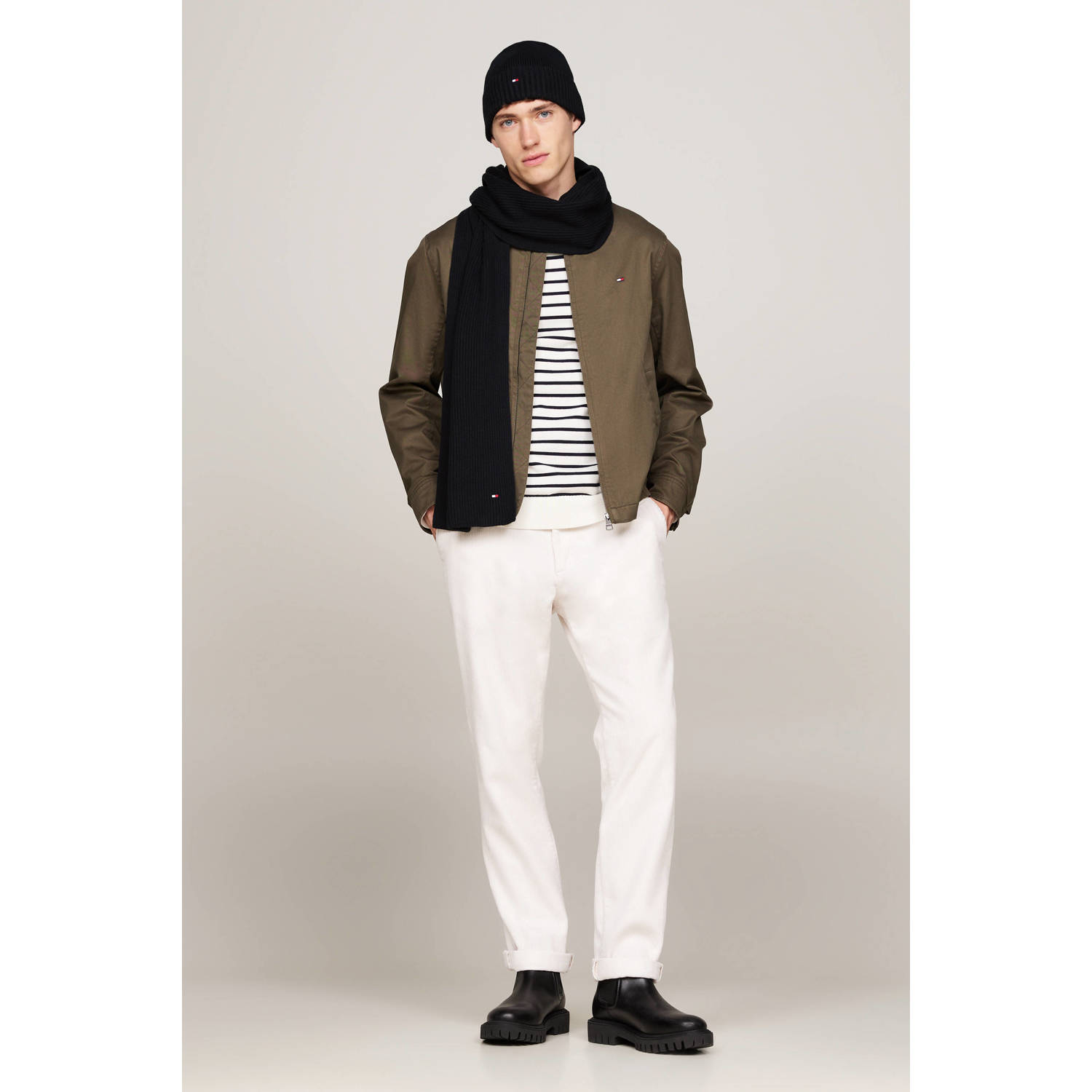 Tommy Hilfiger giftbox muts + sjaal zwart