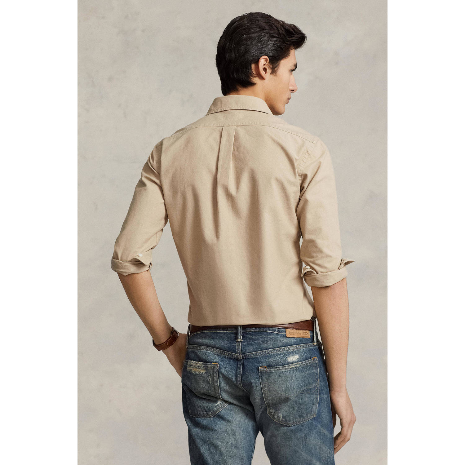 POLO Ralph Lauren slim fit overhemd beige