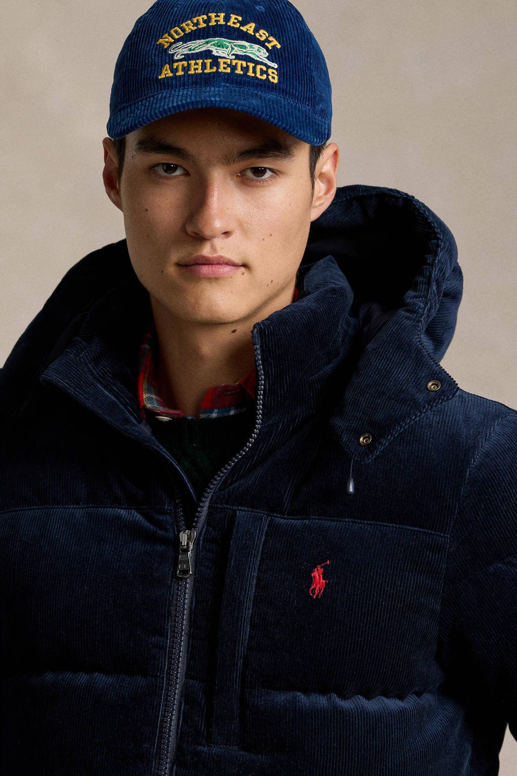 POLO Ralph Lauren gewatteerde corduroy jas Gorham donkerblauw