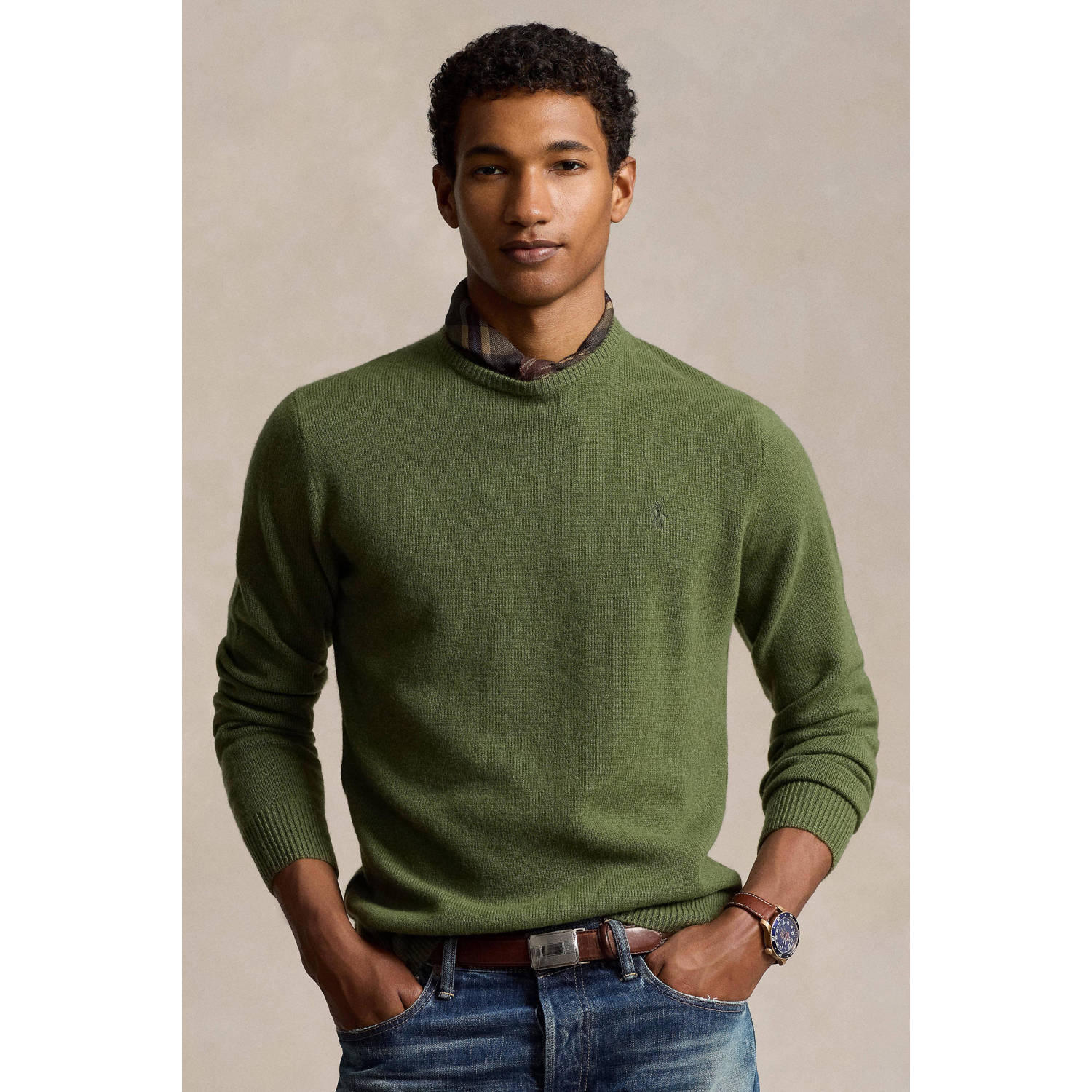 POLO Ralph Lauren fijngebreide wollen pullover met logo