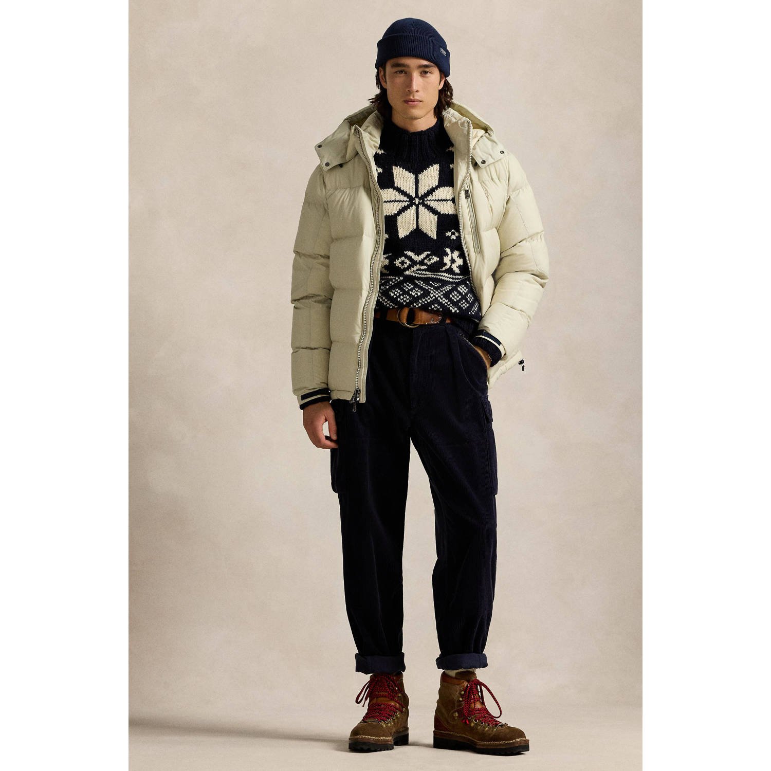 POLO Ralph Lauren gewatteerde jas ecru