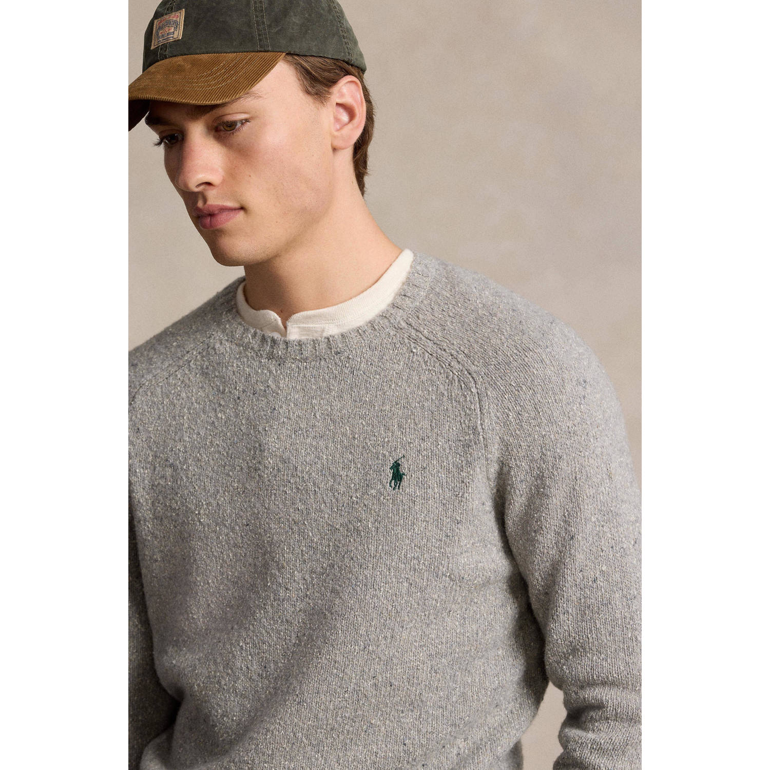 POLO Ralph Lauren wol gebreide trui grijs