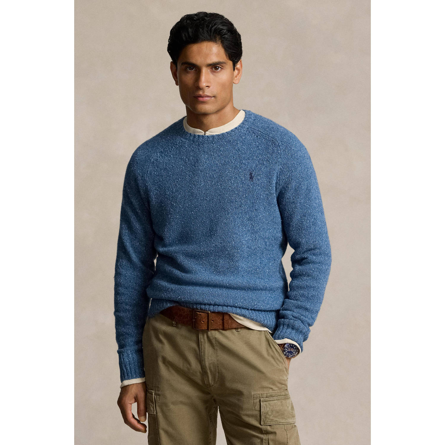 POLO Ralph Lauren wol gebreide trui blauw