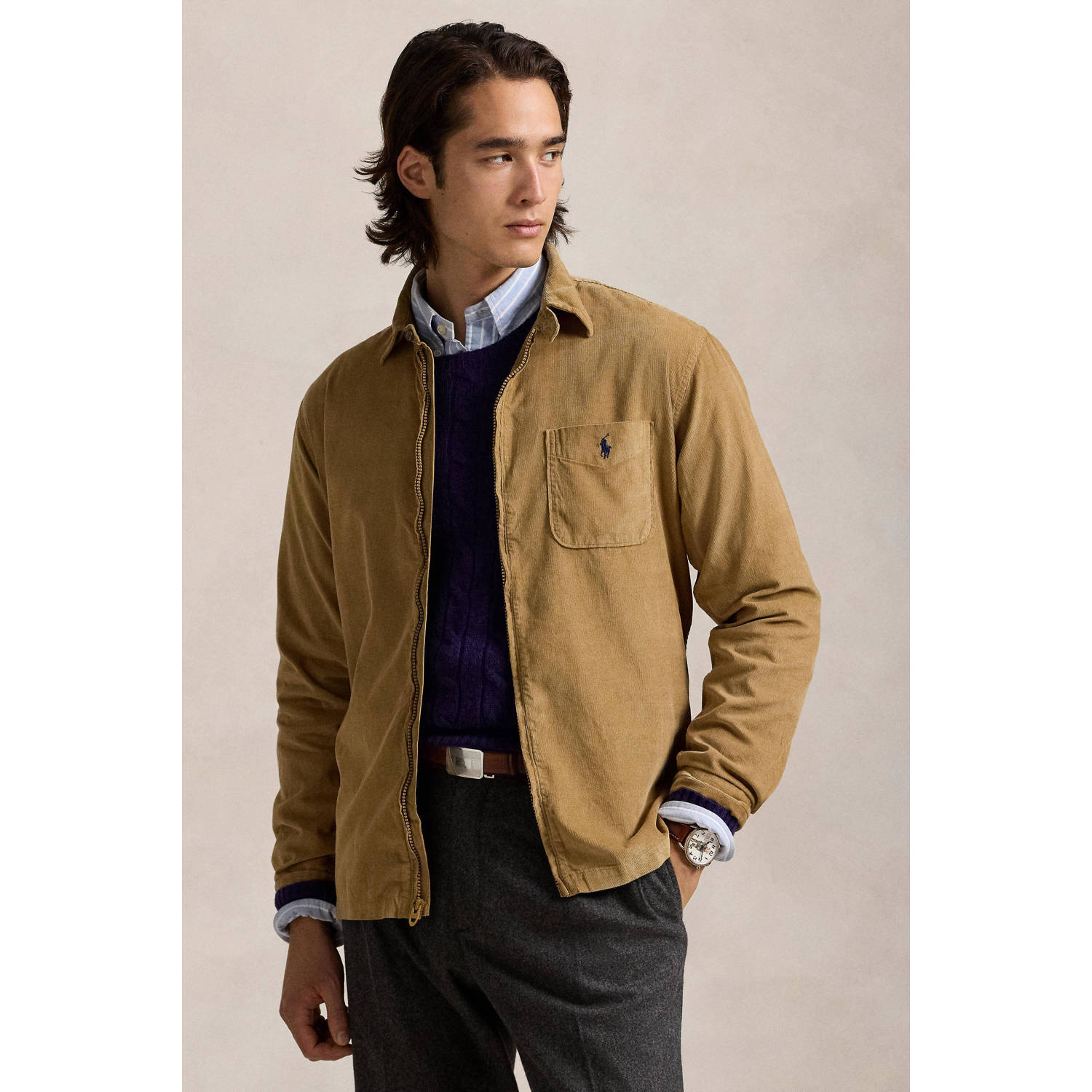 POLO Ralph Lauren regular fit overshirt bruin