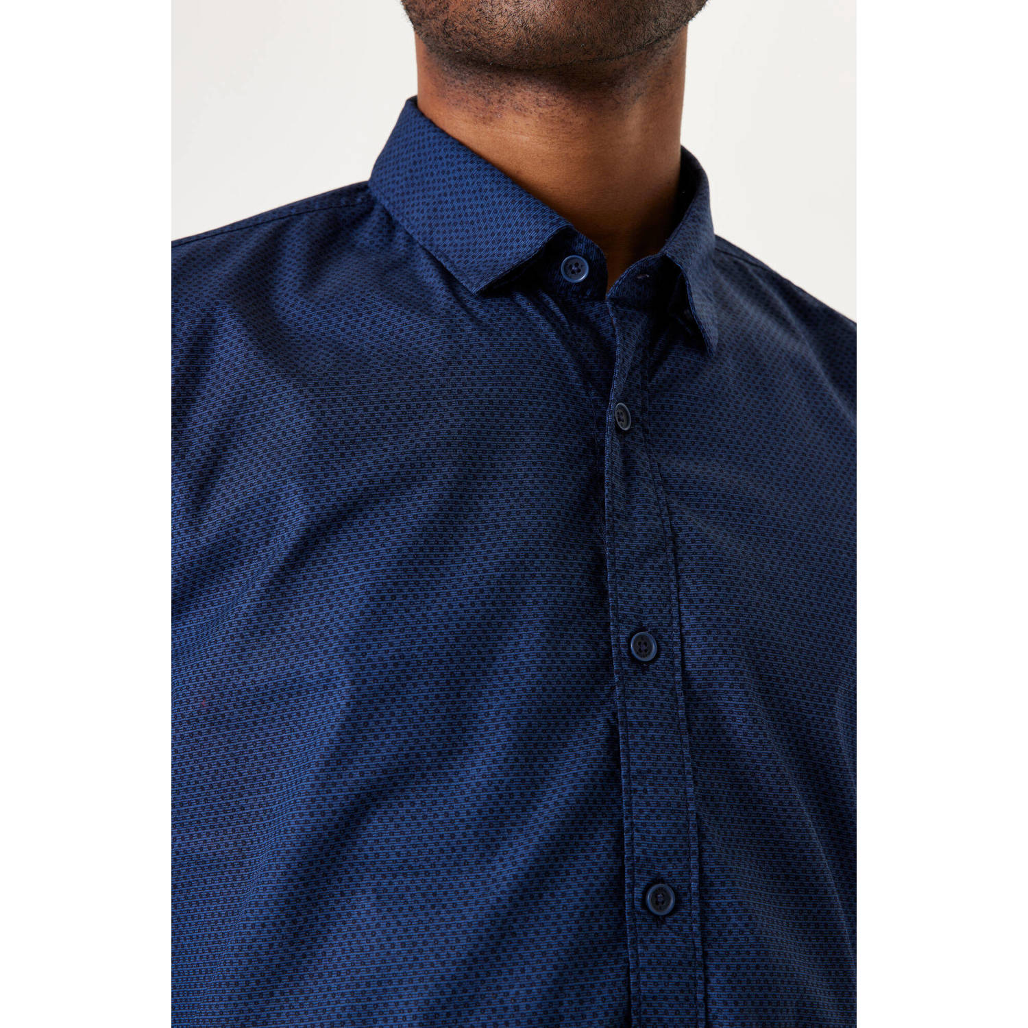Garcia regular fit overhemd Z1094 met all over print dark moon