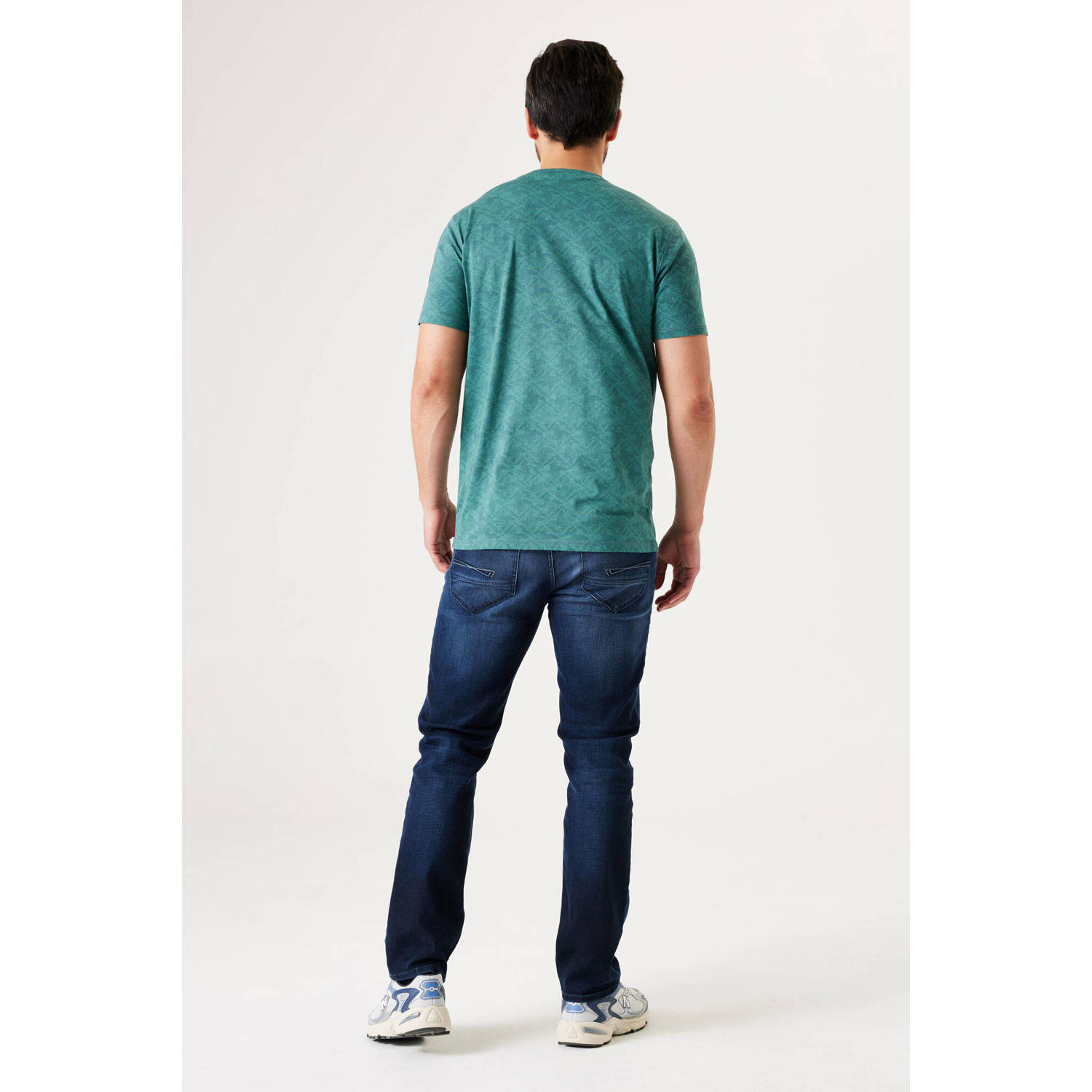 Garcia T-shirt met all over print groen