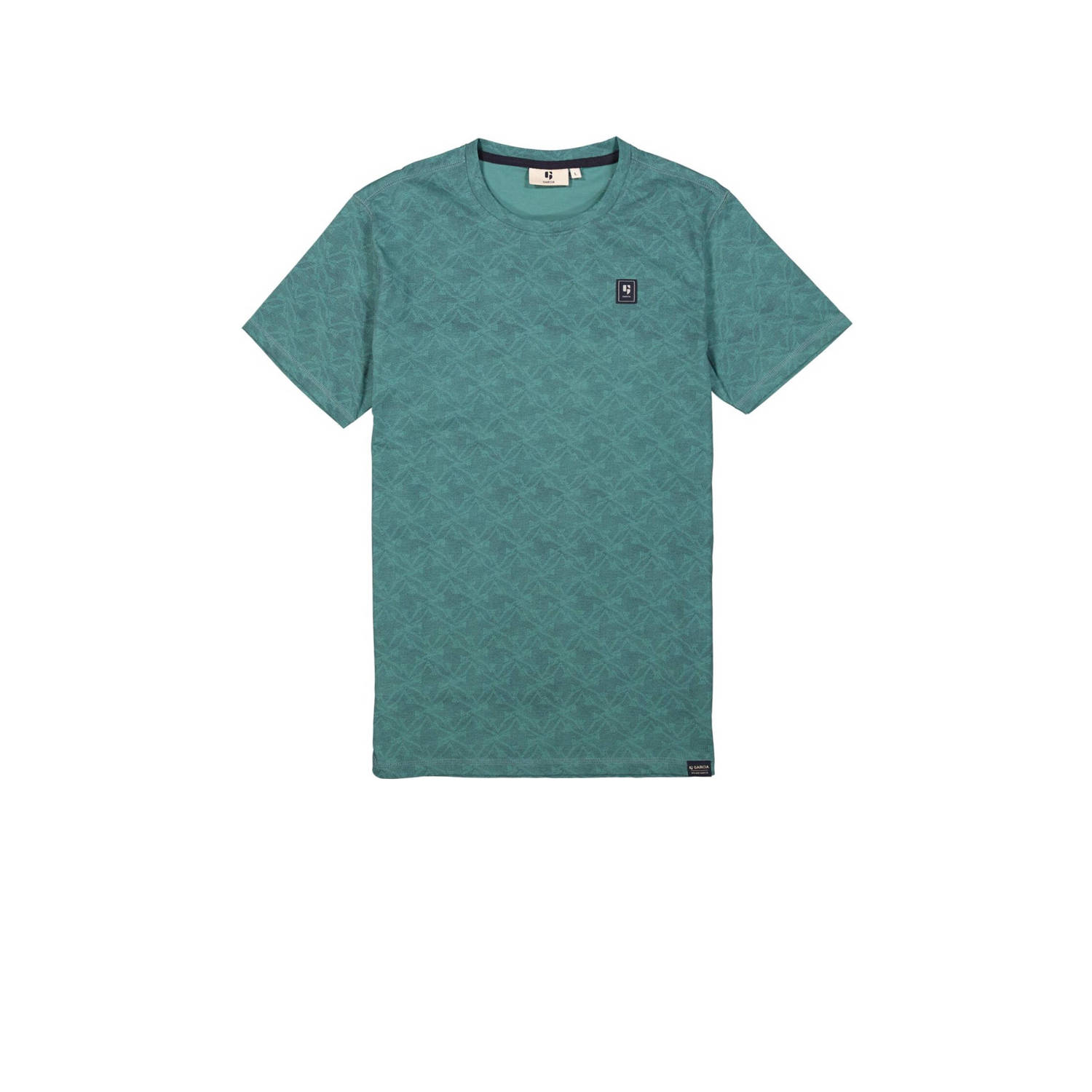 Garcia T-shirt met all over print groen