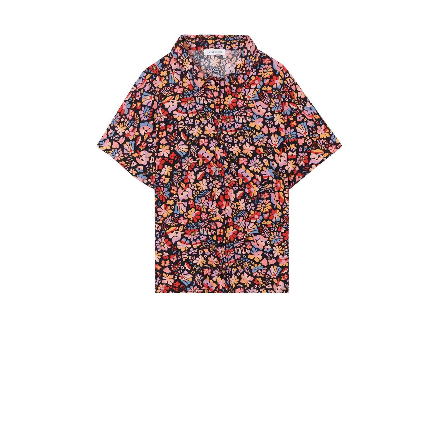 Cache blouse met all over print multi