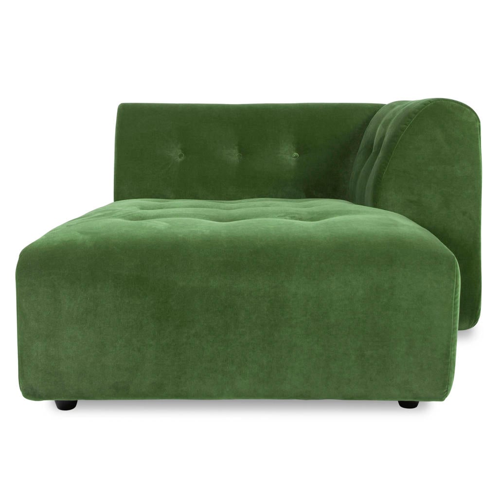 HKLIVING Vint bank chaise longue rechts - groen
