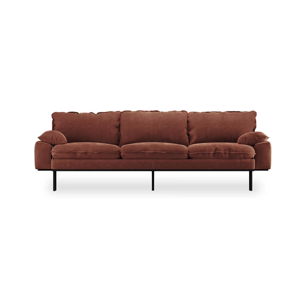 HKLIVING 3-zitsbank Retro - rood