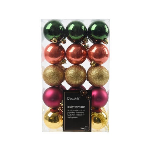 Wehkamp Decoris kerstbal (set van 30) (ø6 cm) aanbieding