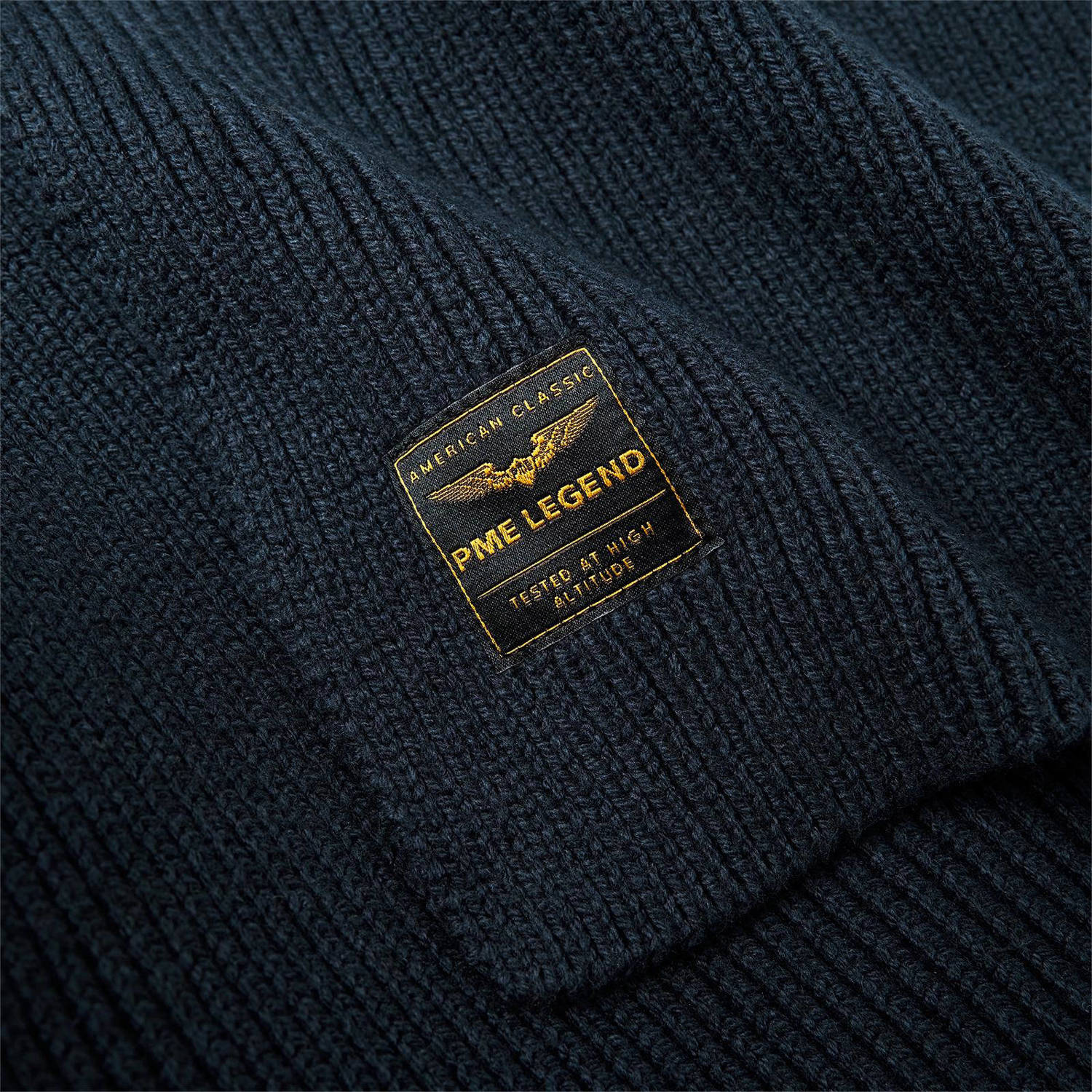 PME Legend sjaal met logo donkerblauw