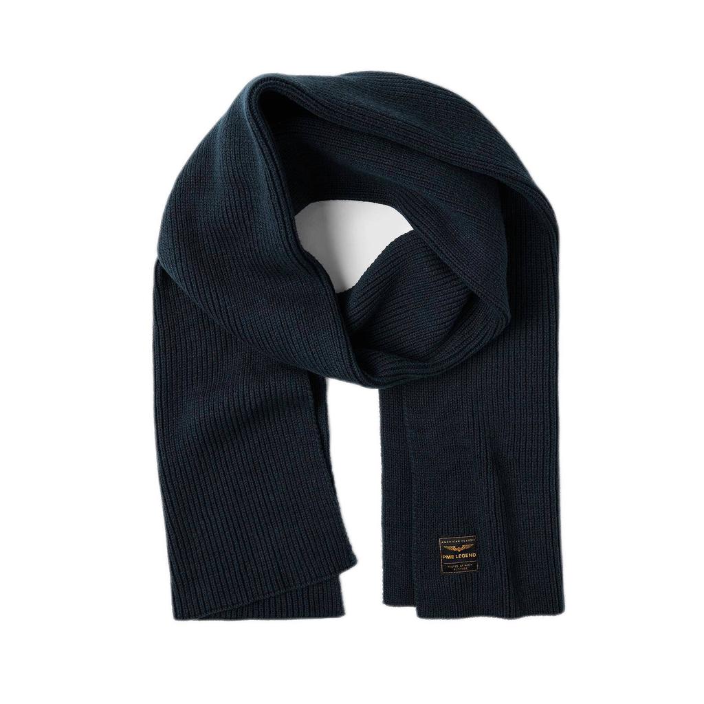 PME Legend sjaal met logo donkerblauw