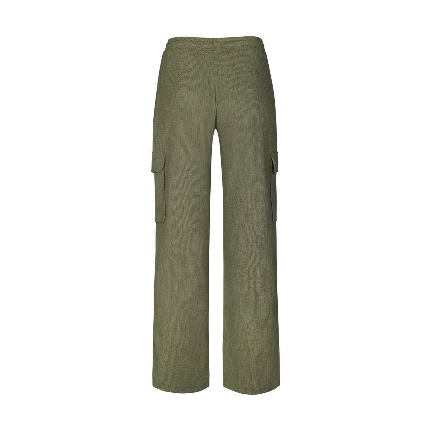 Miss Etam high waist wide leg broek groen