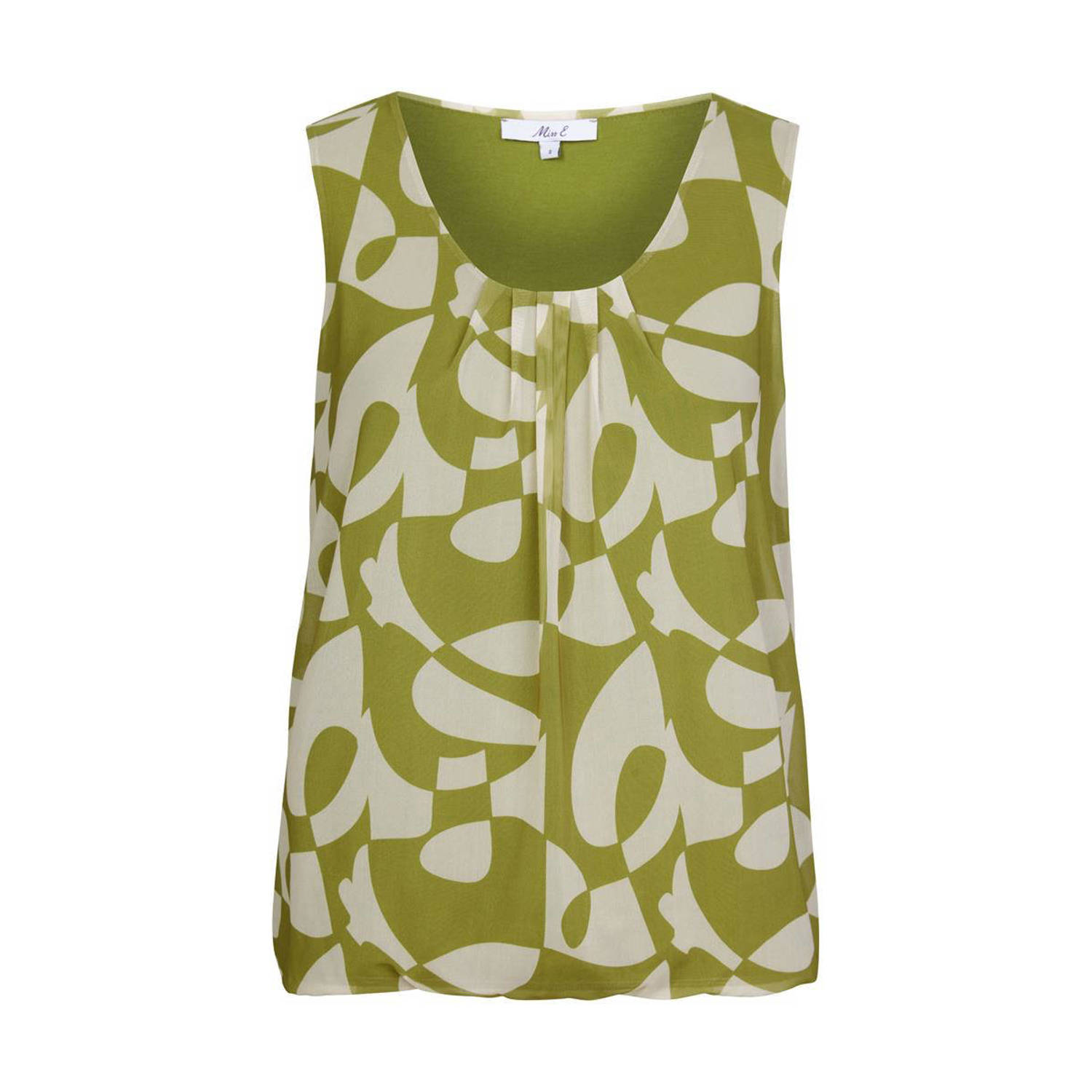 Miss Etam top met all over print groen ecru