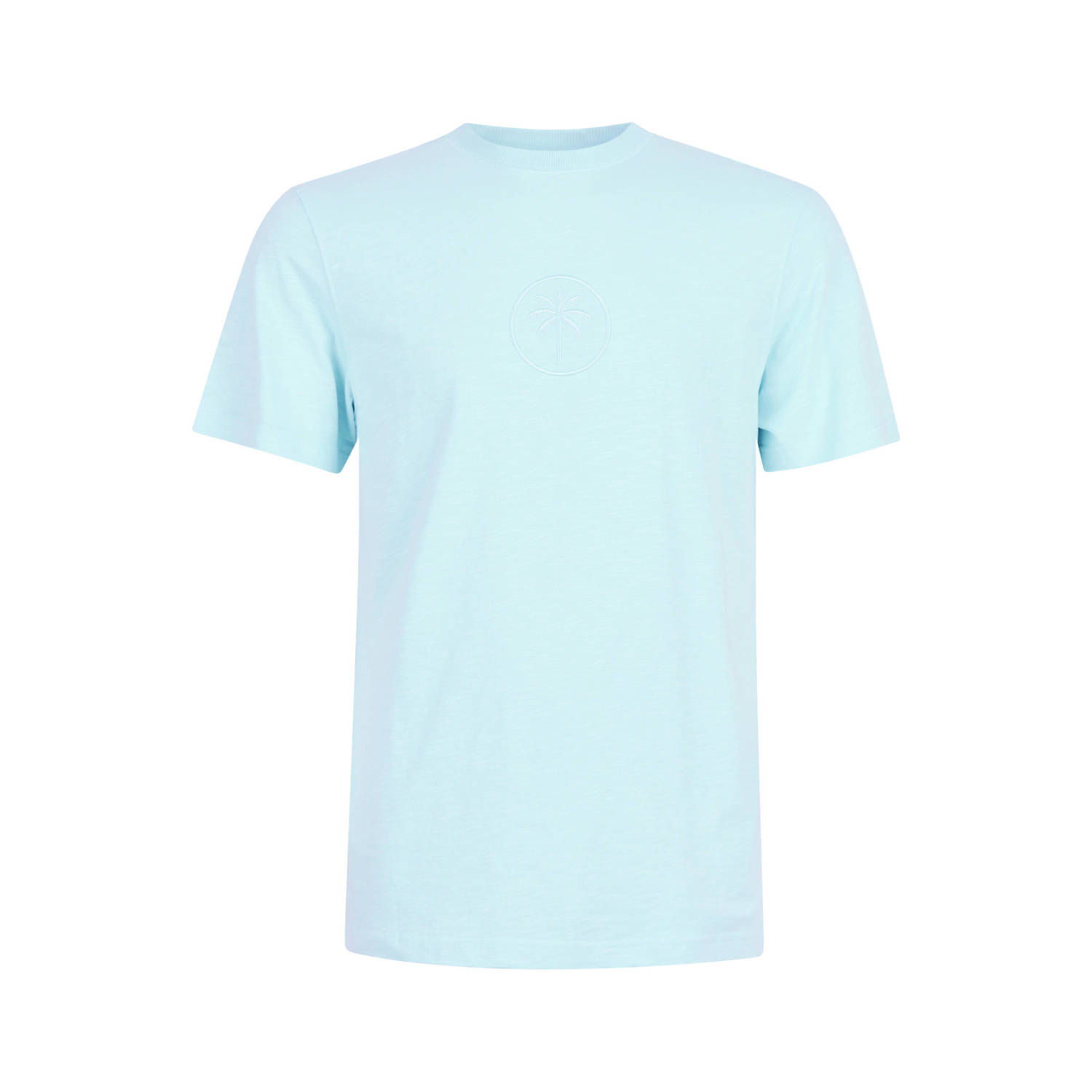 Shoeby regular fit T-shirt met printopdruk lichtblauw