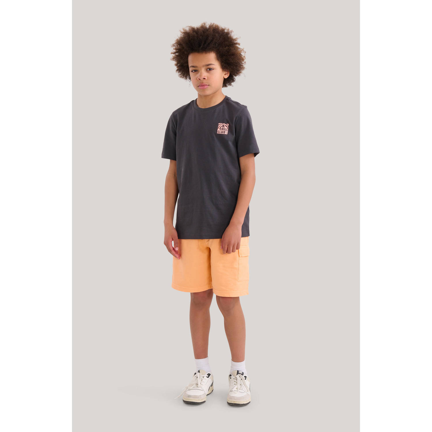 Shoeby regular fit sweatshort oranje