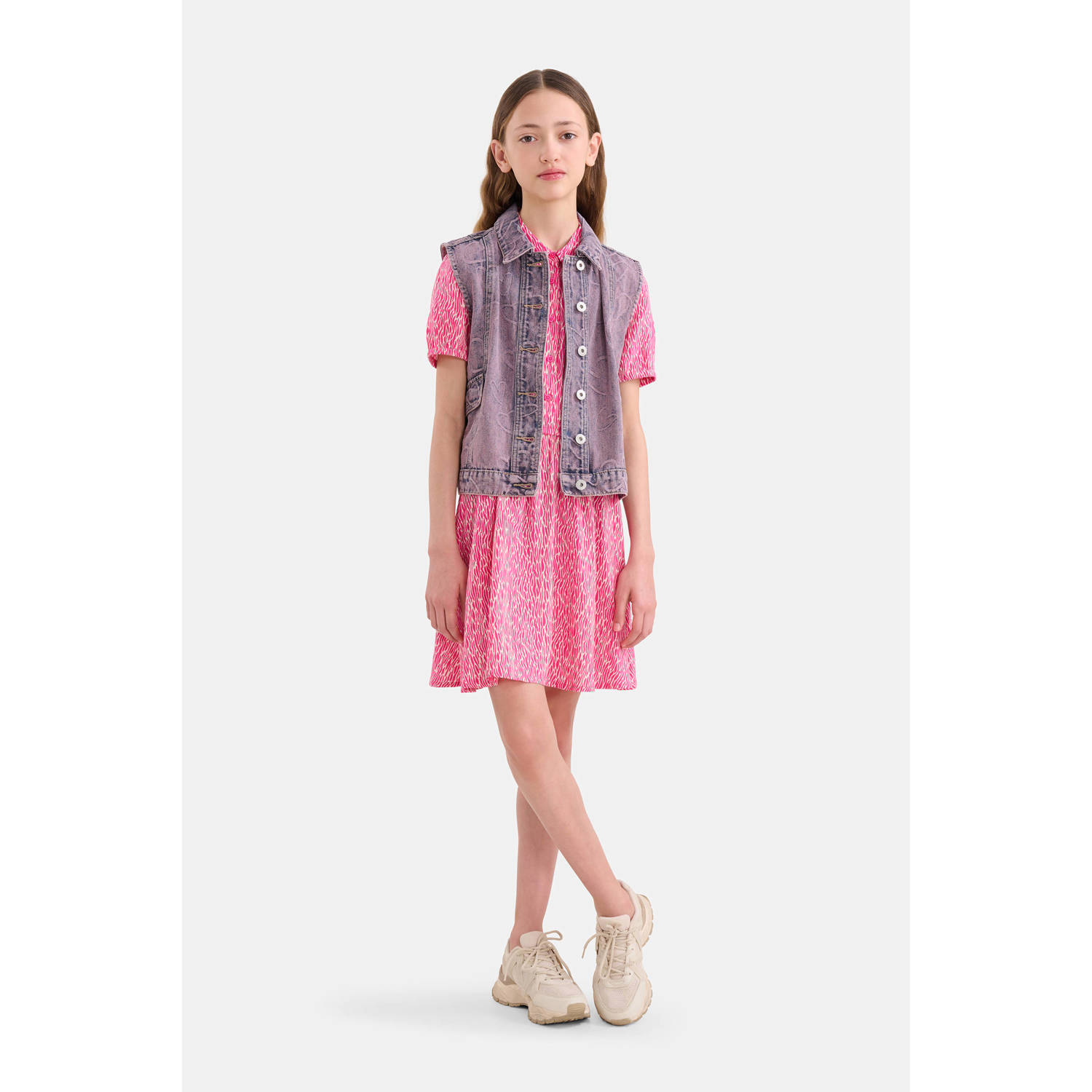 Shoeby gilet met all over print paars