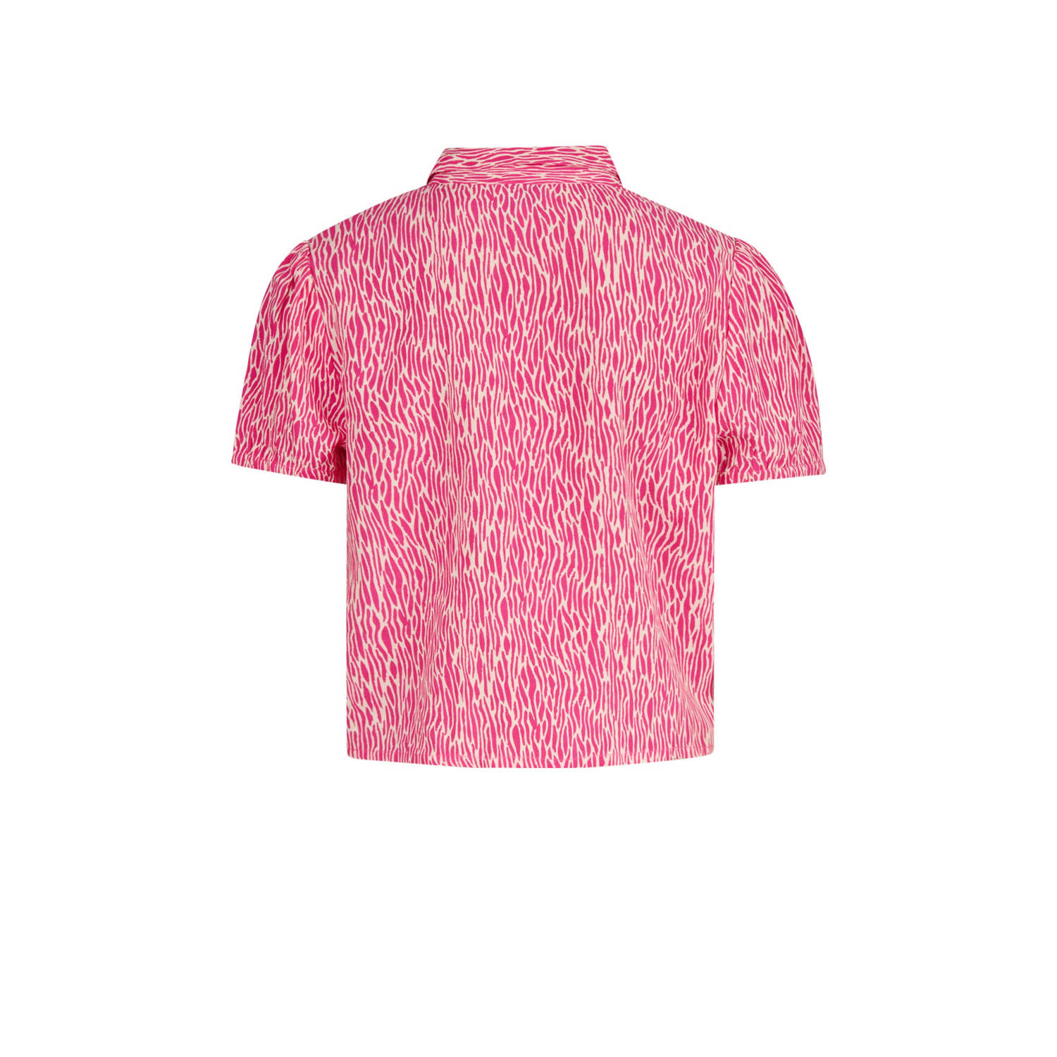 Shoeby blouse met all over print roze wit