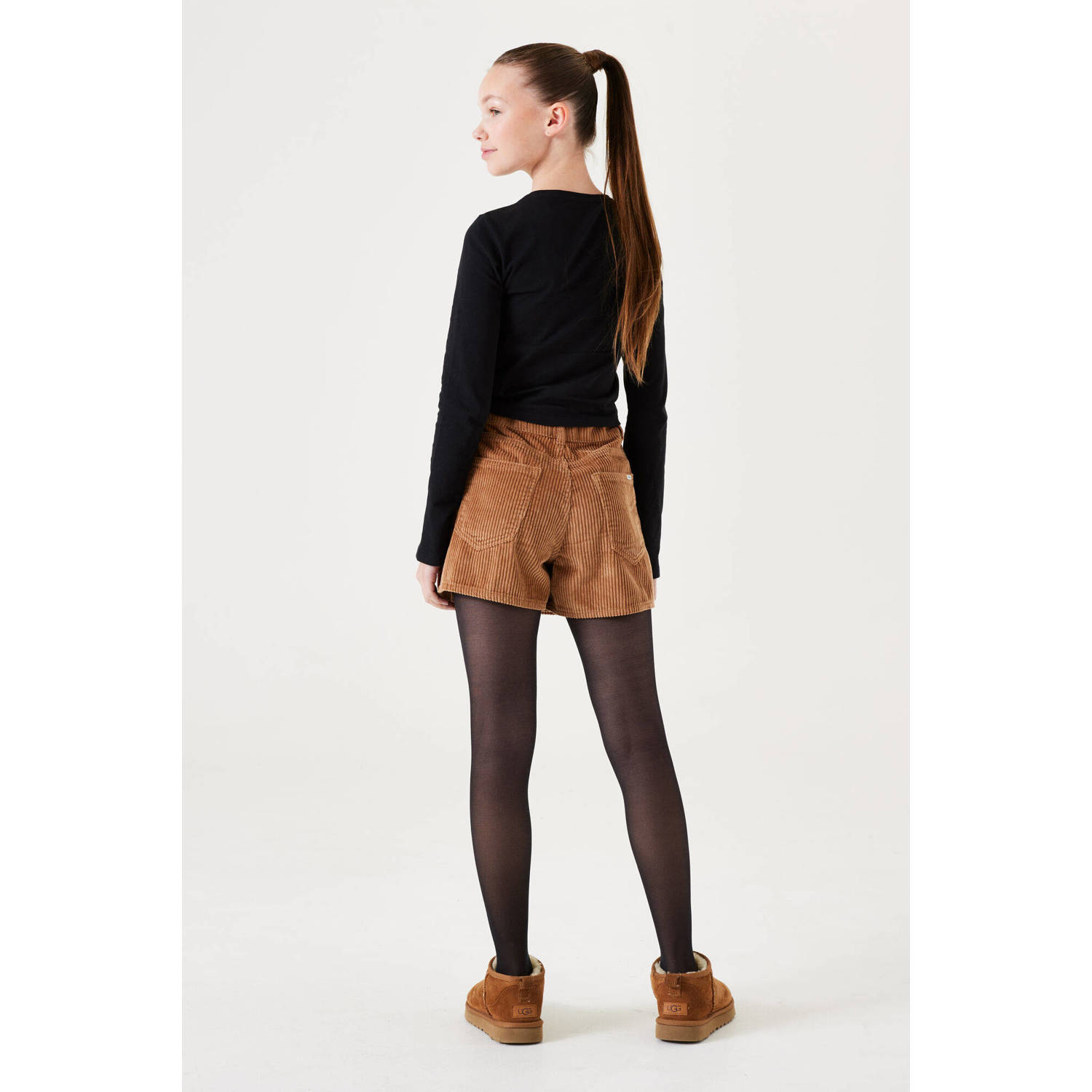 Garcia longsleeve met printopdruk zwart ecru