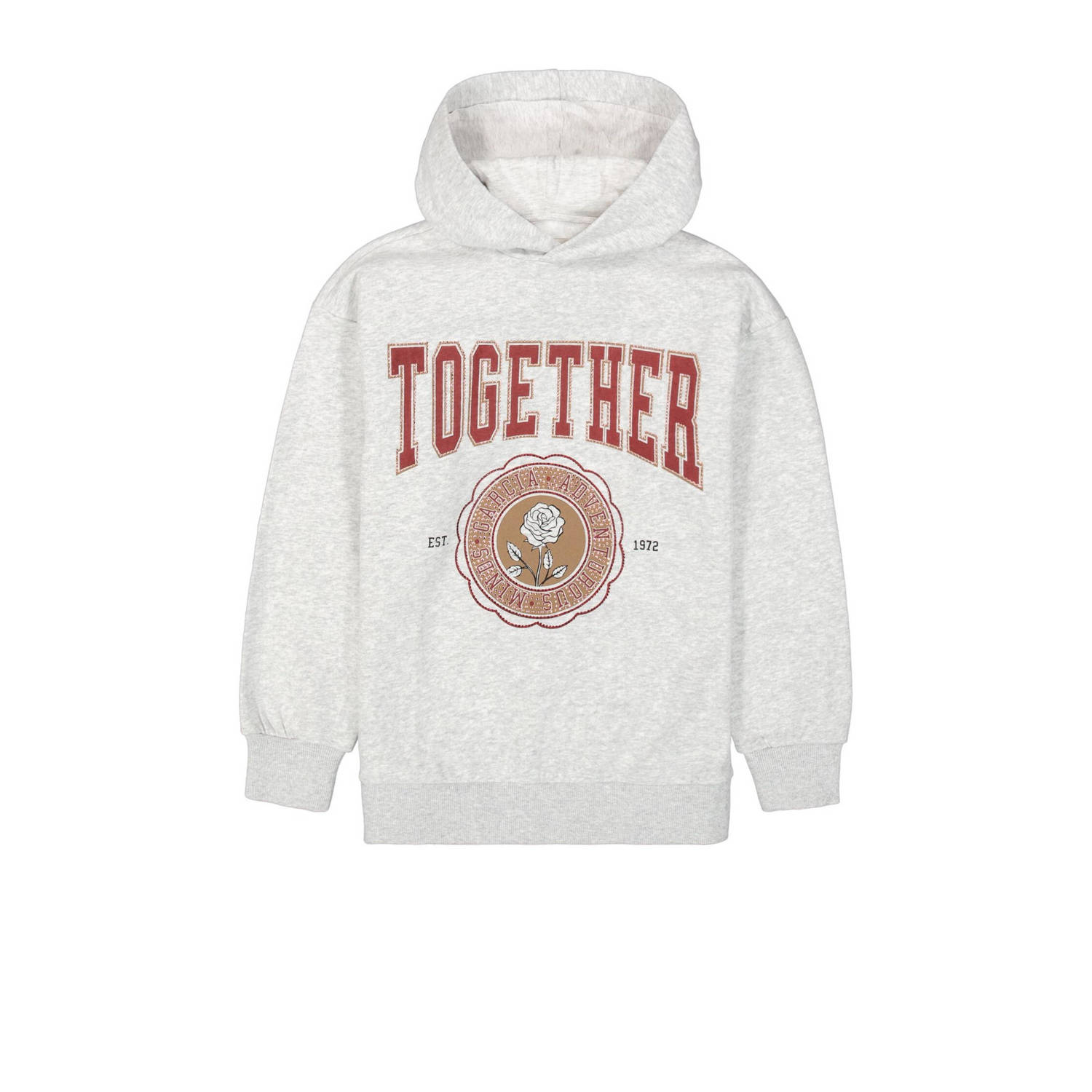 Garcia hoodie grijs Trui Meisjes Sweat Capuchon Printopdruk 164 170