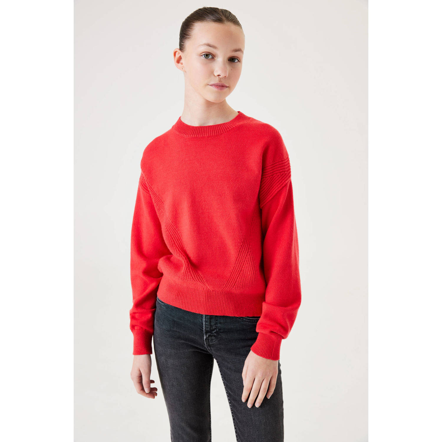 Garcia sweater rood Effen 140 146 | Sweater van