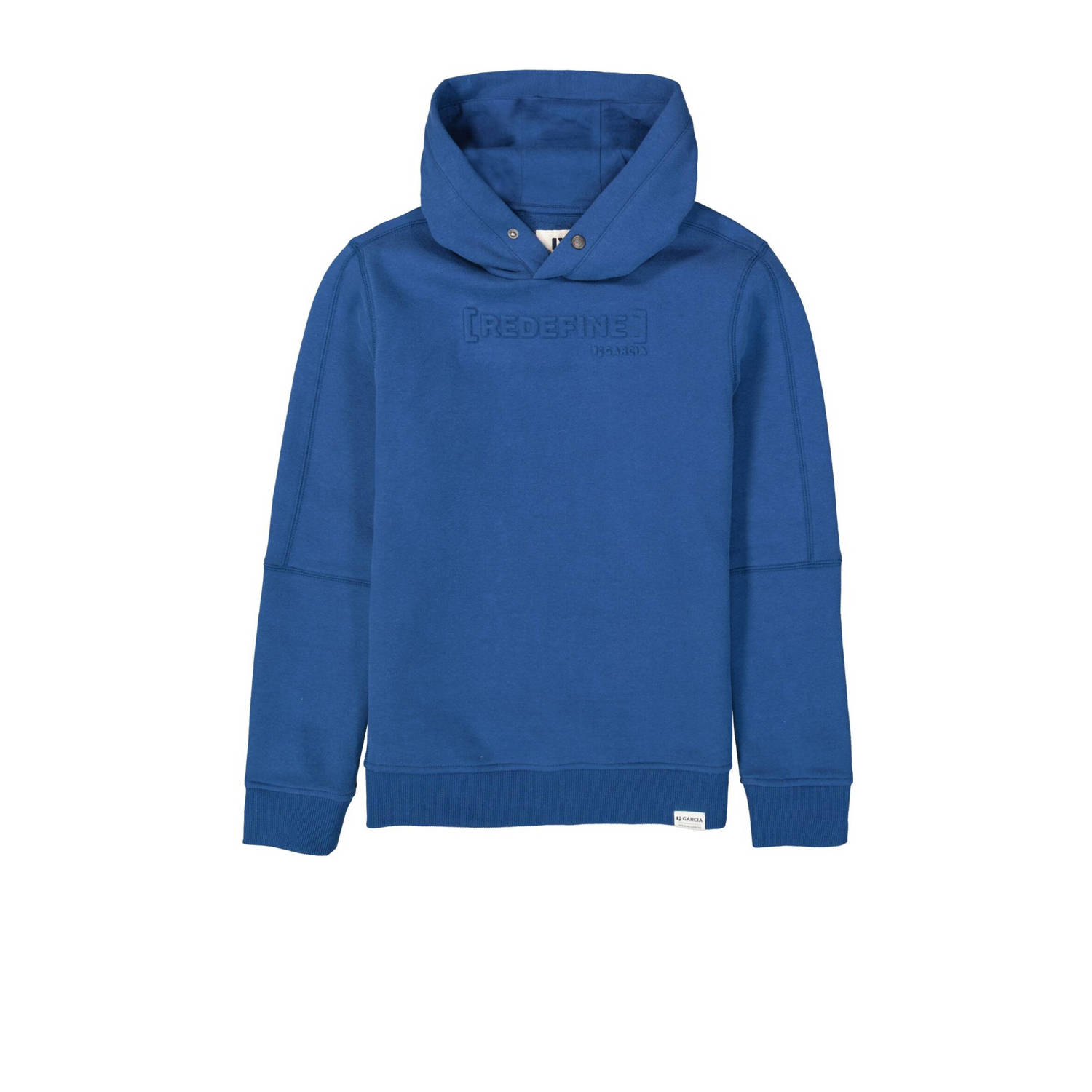 Garcia hoodie met tekst kobalt blauw Sweater Tekst 140 146