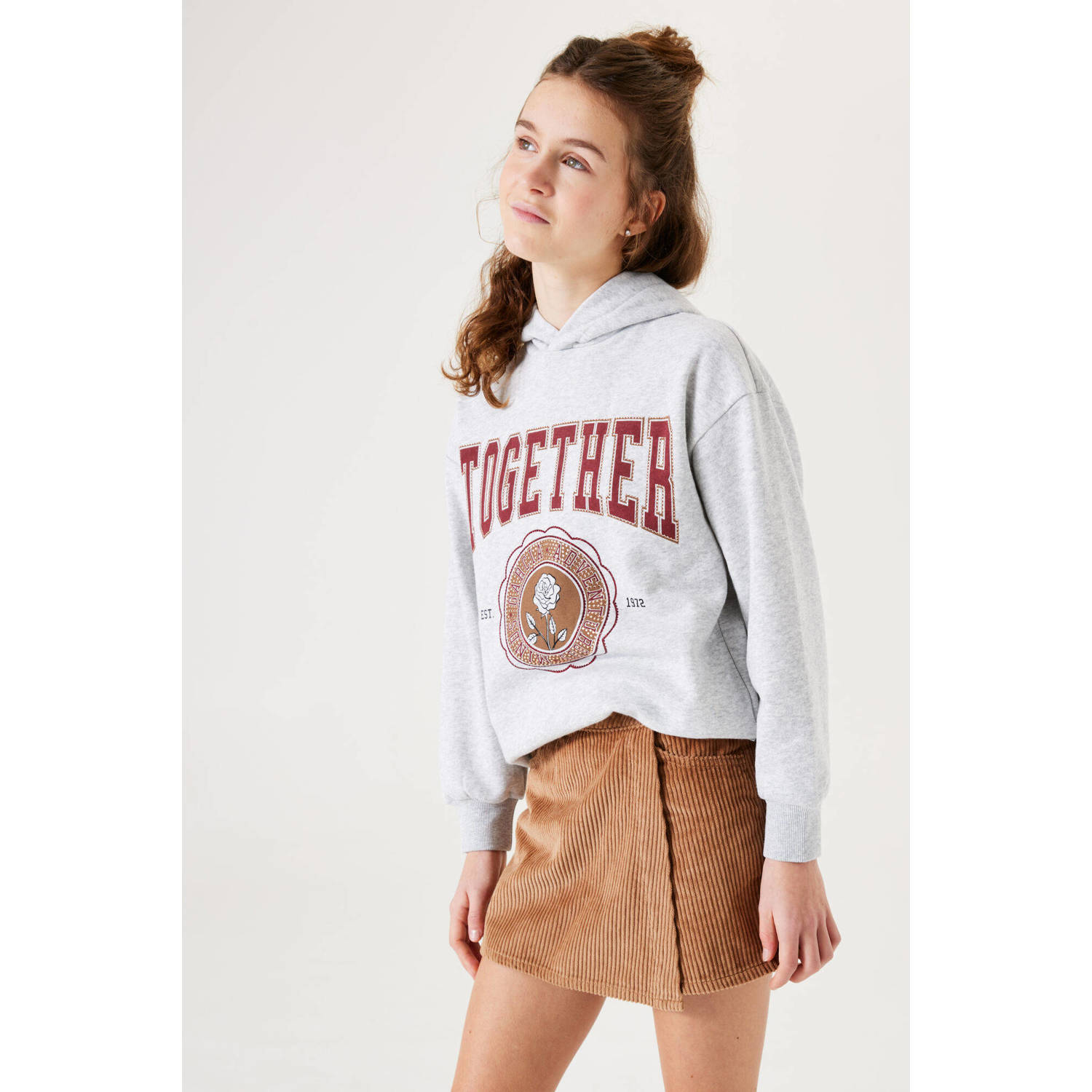 Garcia corduroy; skort bruin Rok Effen 134 | Rok van