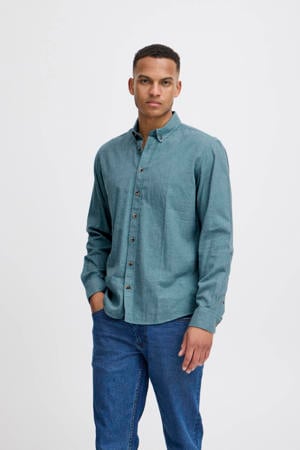 gemêleerd regular fit overhemd BHBurley