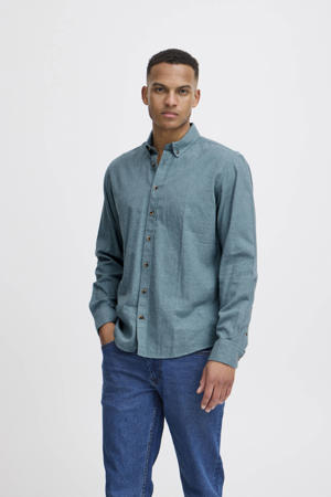 gemêleerd regular fit overhemd BHBurley